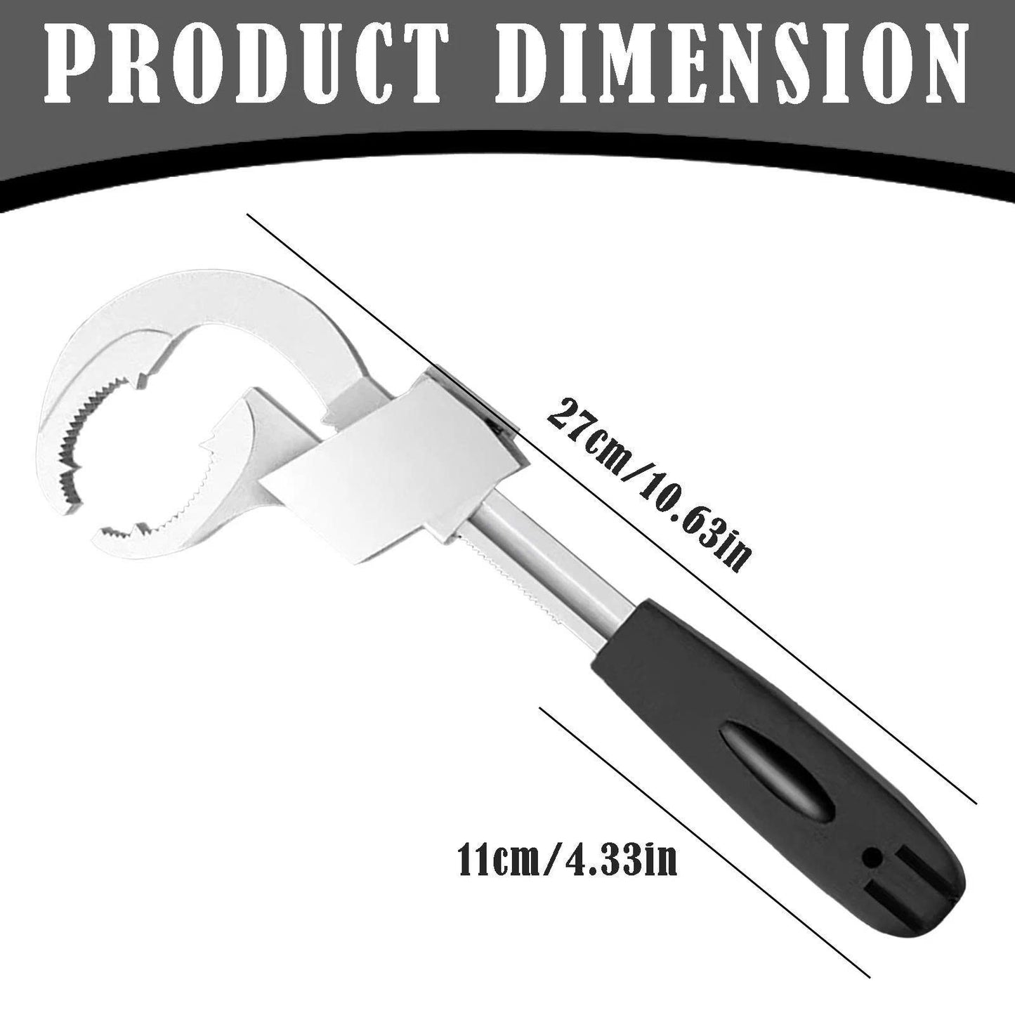 Universal Multi-Function Wrench for Faucet, Pipe & Sanitary Repairs